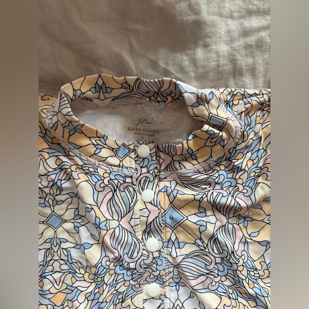 J. Crew cropped long sleeve rash guard.